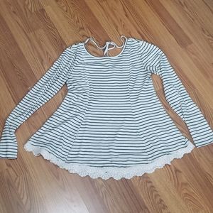 Womens Xhilaration M striped tunic top shirt flowy